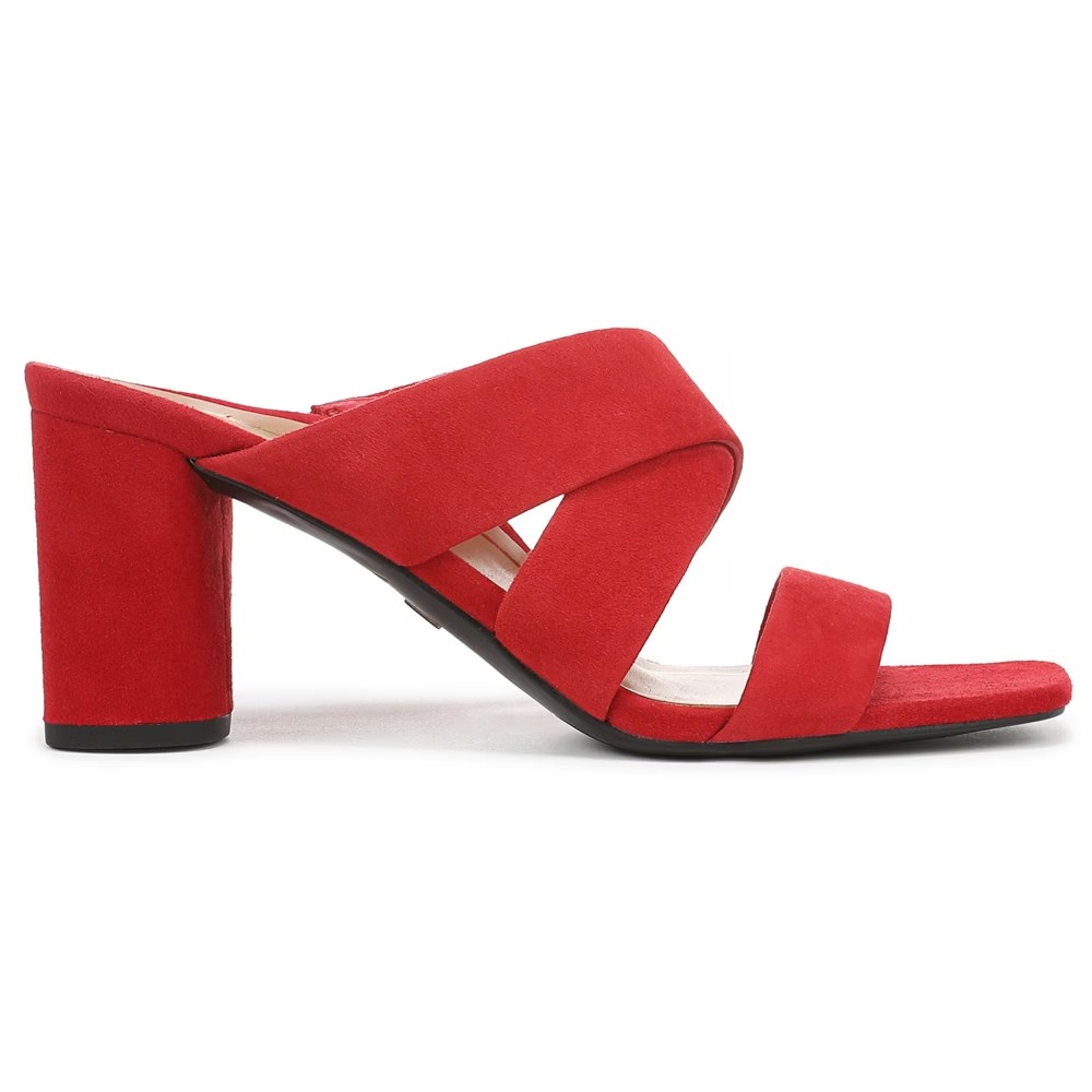 Босоножки на каблуке Vionic Merlot, red suede