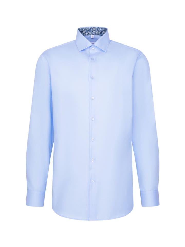 

Рубашка New Kent Patch 5 светло-голубого цвета Seidensticker