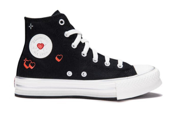 Кроссовки chuck taylor all star eva lift platform y2k heart high top 'black' Converse, черный — фото 2