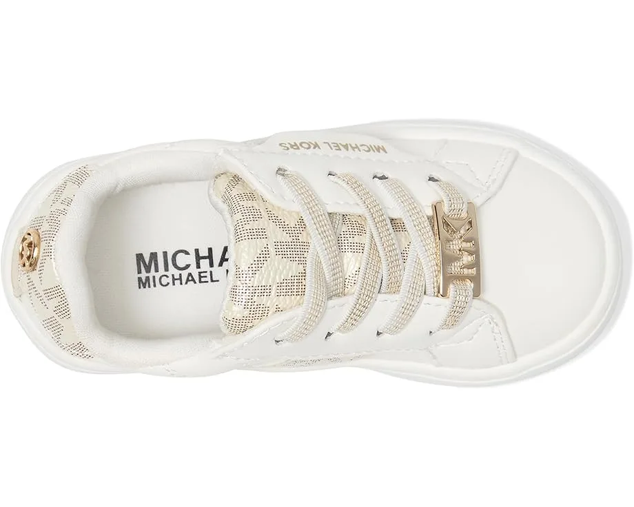 Кроссовки MICHAEL Michael Kors Kids Jem Maxine (Big Kid/Toddler), White/Pale Gold — фото 2