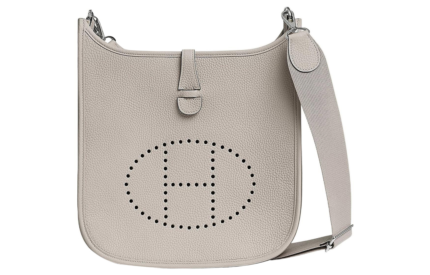

Сумка кросс-боди Evelyne Clemence Bullock из кожи, наплечная женская 8L Beton Concrete Gray/Glacier White HERMES