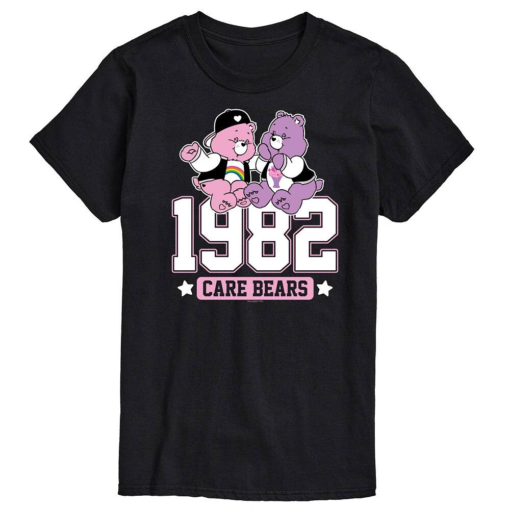 

Мужская футболка с рисунком Care Bears Varsity 1982 Licensed Character, черный