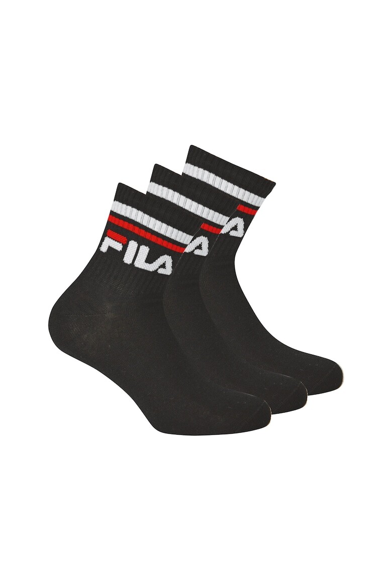 

Короткие носки с логотипом - 3 пары Fila, черный