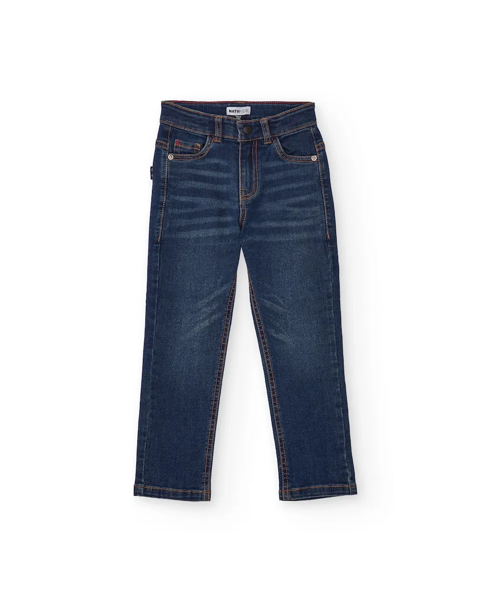 

Длинные джинсы для мальчика темно-синего цвета Tuc tuc