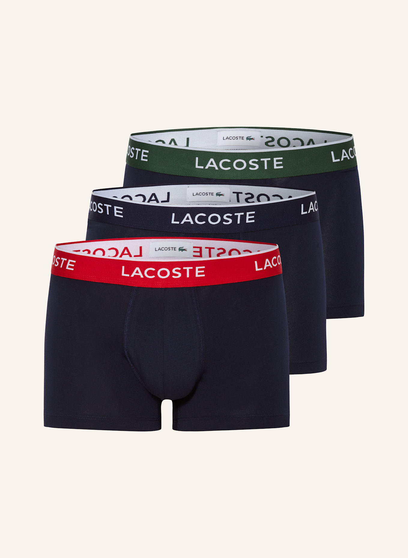 

Комплект из 3 пар трусов-боксеров Lacoste, синий