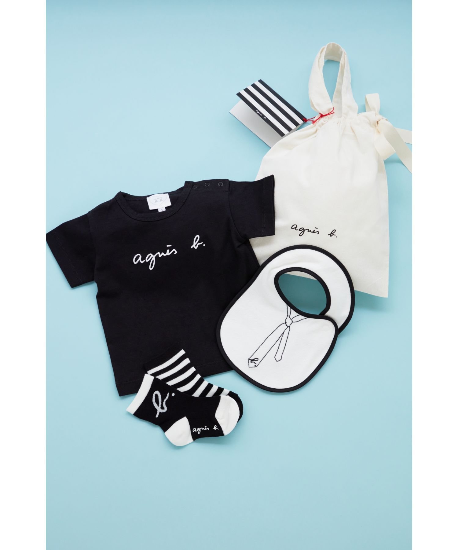 Детская хлопковая футболка с коротким рукавом и логотипом Agnes b. ENFANT, Black — фото 4