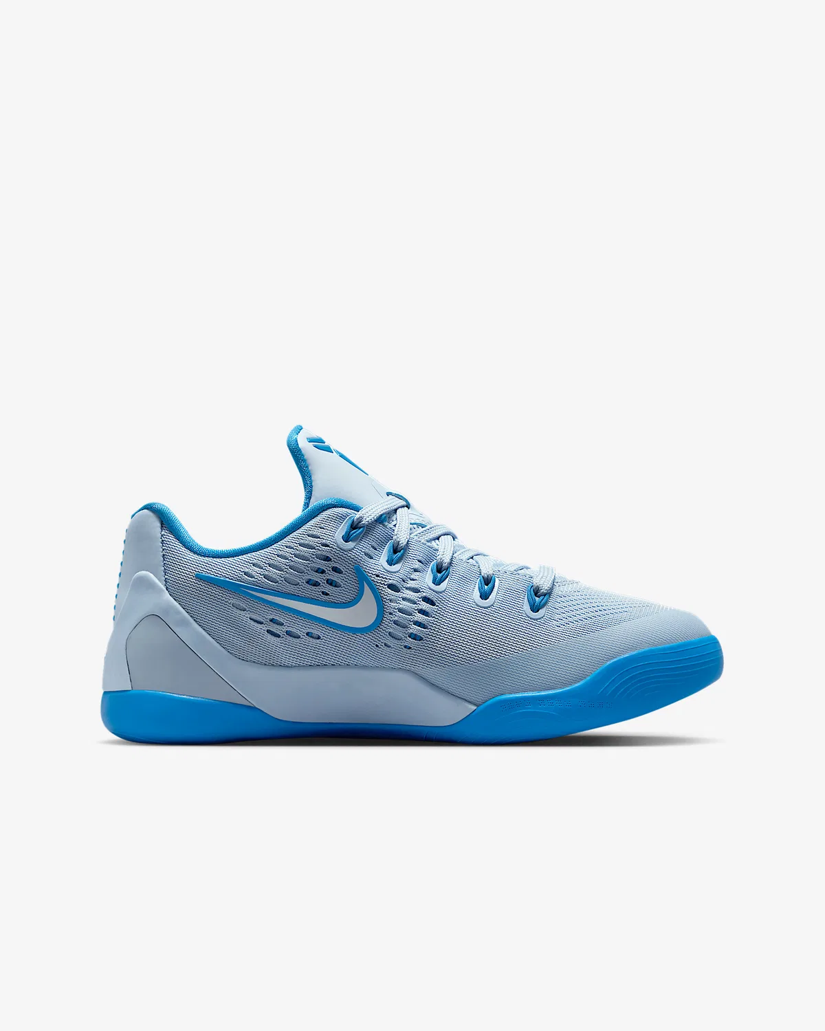 Детские баскетбольные кроссовки Kobe IX Low EM, Hydrogen Blue/White/Photo Blue — фото 3