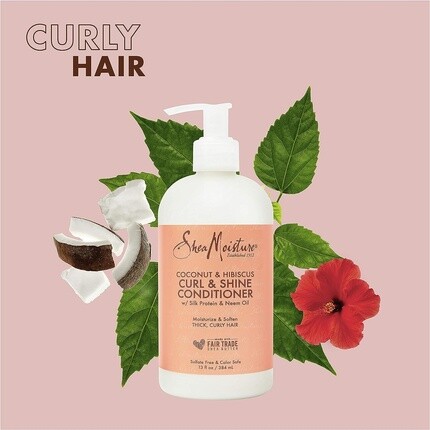 Кондиционер для локонов и блеска с кокосом и гибискусом, 384 мл, Shea Moisture — фото 3