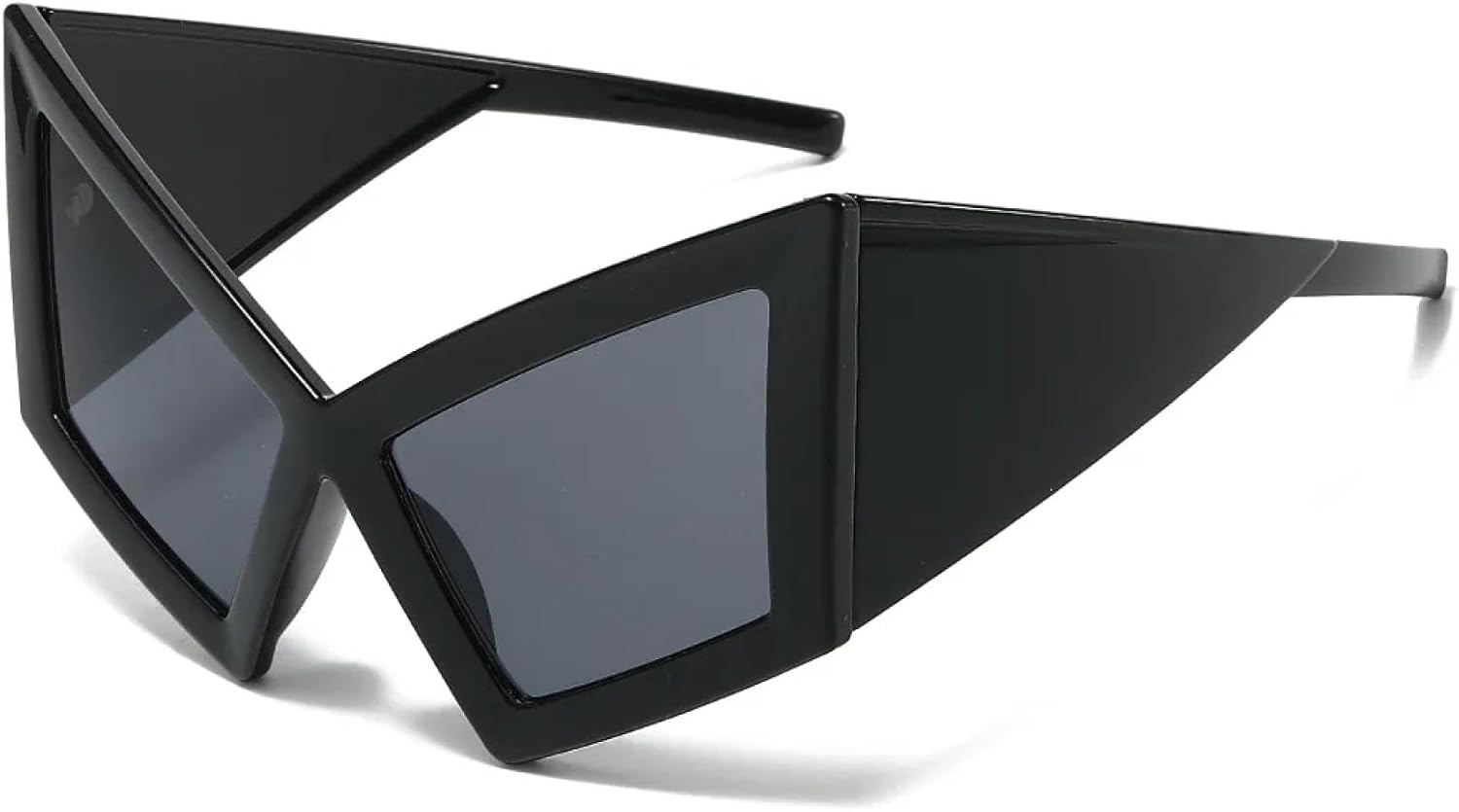 

Ретро большие солнцезащитные очки «кошачий глаз» для женщин, модные для отдыха на природе, пляжа, вечеринок, с защитой от УФ-излучения UV400, для мужчин, в стиле панк, с крупной оправой, роскошные TVTBBVV, Black-black