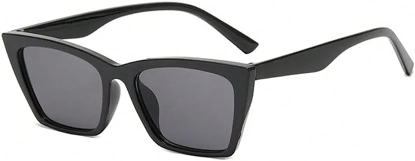 

Винтажные солнцезащитные очки «кошачий глаз» для женщин, маленькая оправа, ретро-очки в стиле «кошачий глаз», модные очки с защитой от УФ-излучения UV400 KTUCN, Black