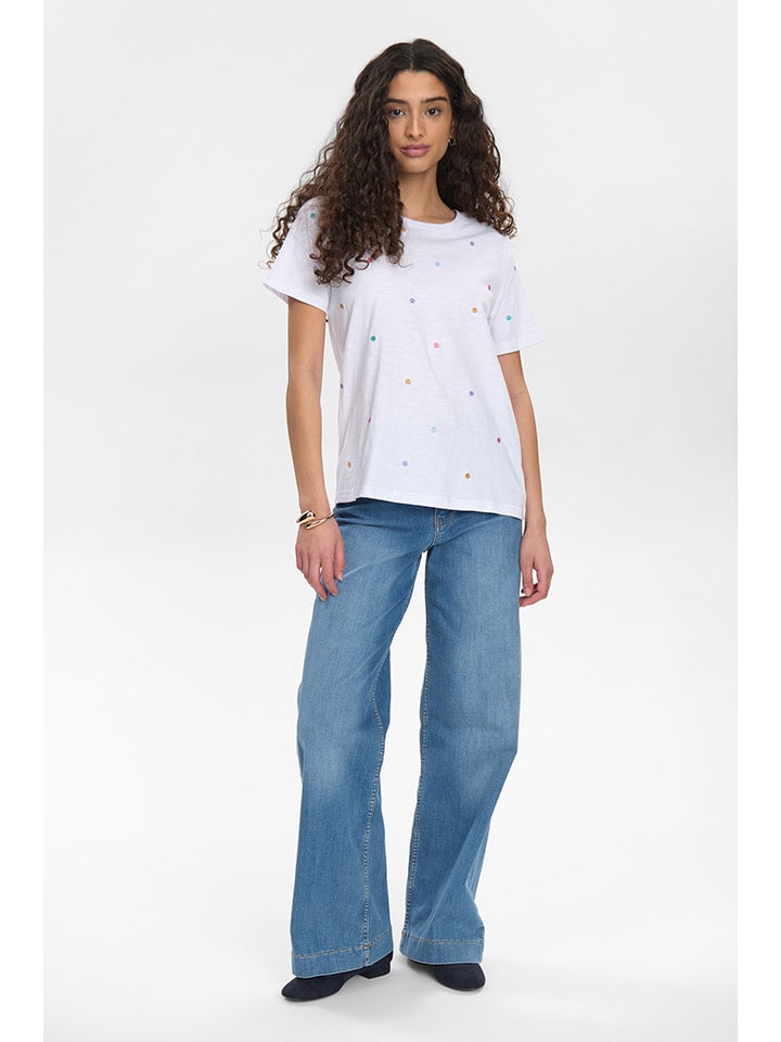 

NÜMPH Футболка белого/цветного цвета, Белый, NÜMPH Футболка белого/цветного цвета