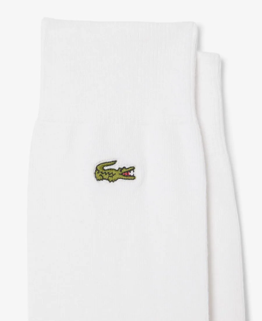 Комплект из двух высоких носков унисекс Lacoste, белый — фото 2
