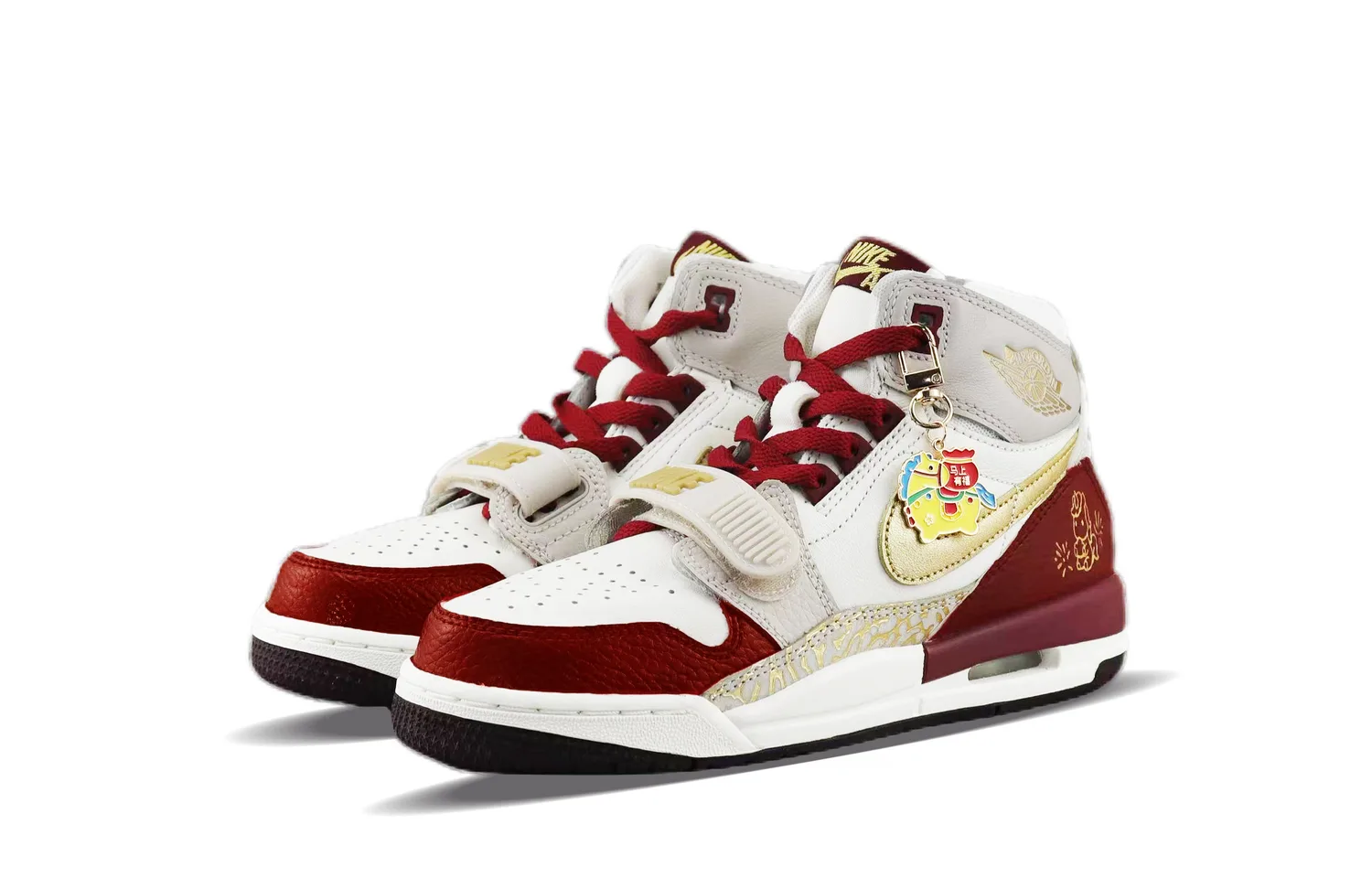 Кроссовки Legacy 312 кожаные нескользящие износостойкие Jordan, золото — фото 4