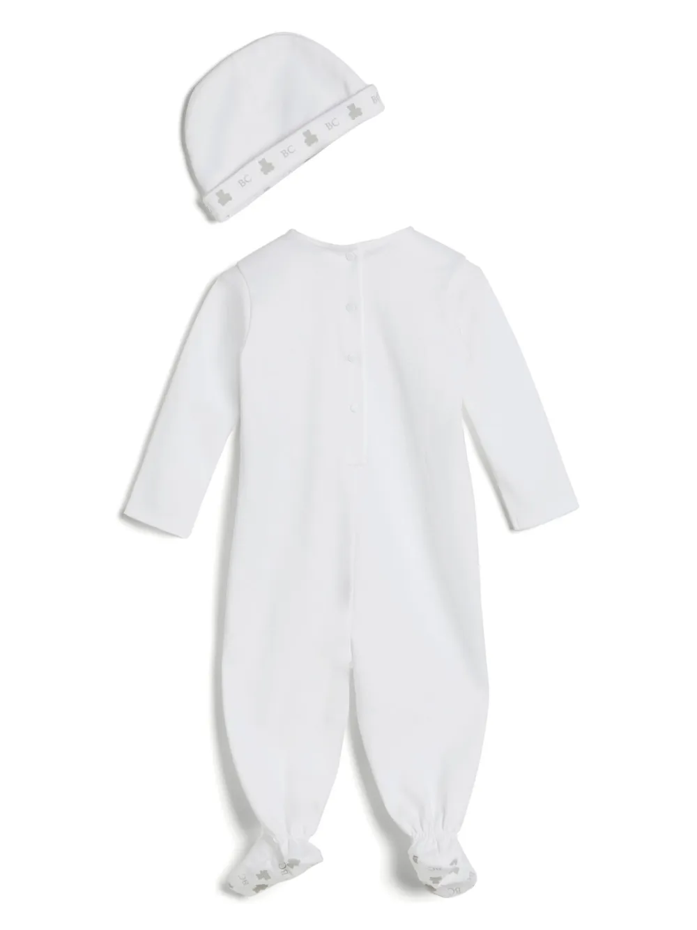 Комбинезон для новорожденного с логотипом Brunello Cucinelli Kids, белый — фото 2