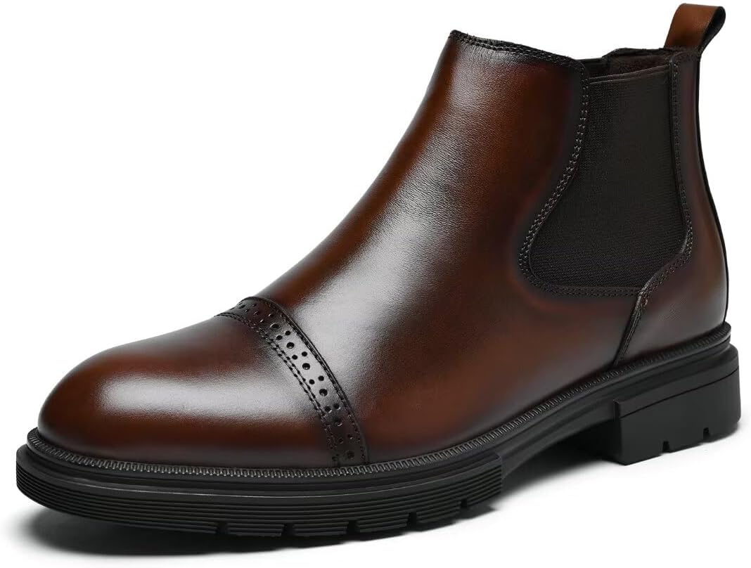 

Мужские ботинки Arkbird Chukka из натуральной кожи, классические повседневные ботинки оксфордского стиля, темно-коричневый