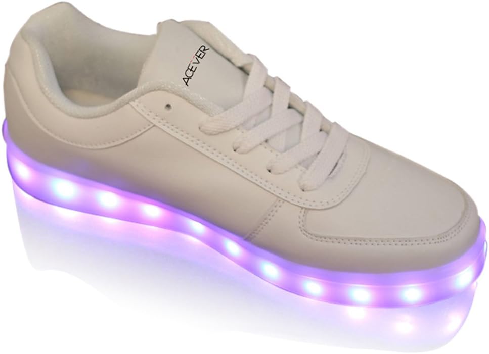 

Мужские спортивные кроссовки с 12 светодиодами, светящиеся кроссовки для вечеринки, танцев, рождественских, хэллоуинских, валентинских праздников или дня рождения Acever, бежевый
