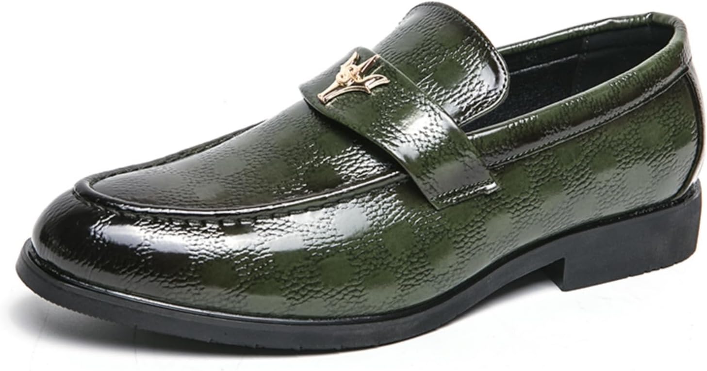 

Мужские лоферы с тиснением под крокодила и кисточками, классический стиль «пенни» для формальной и повседневной носки- легко стильные и вечные Aokisx, зеленый