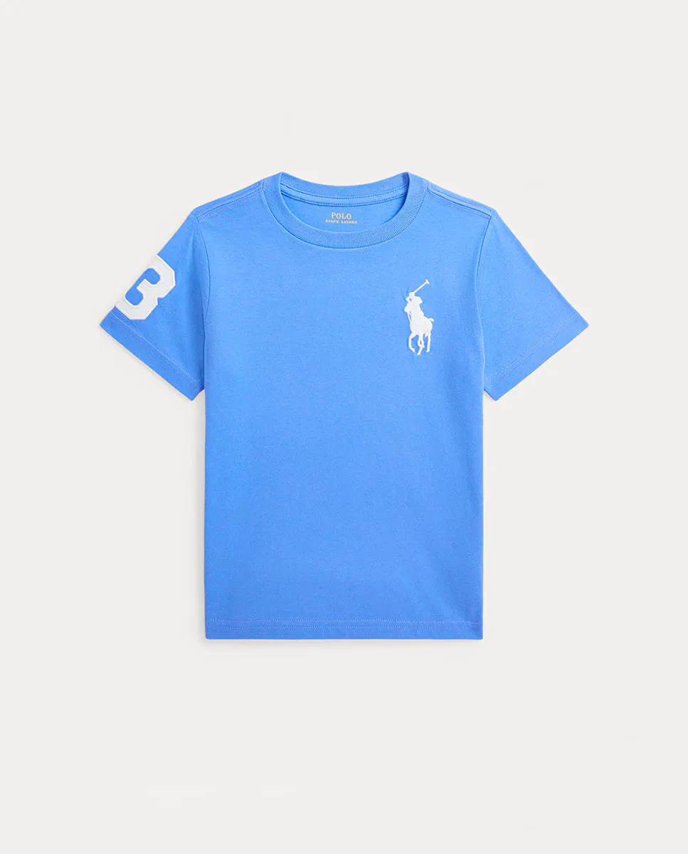 

Футболка из хлопка для мальчика с Большим Пони Polo Ralph Lauren, синий