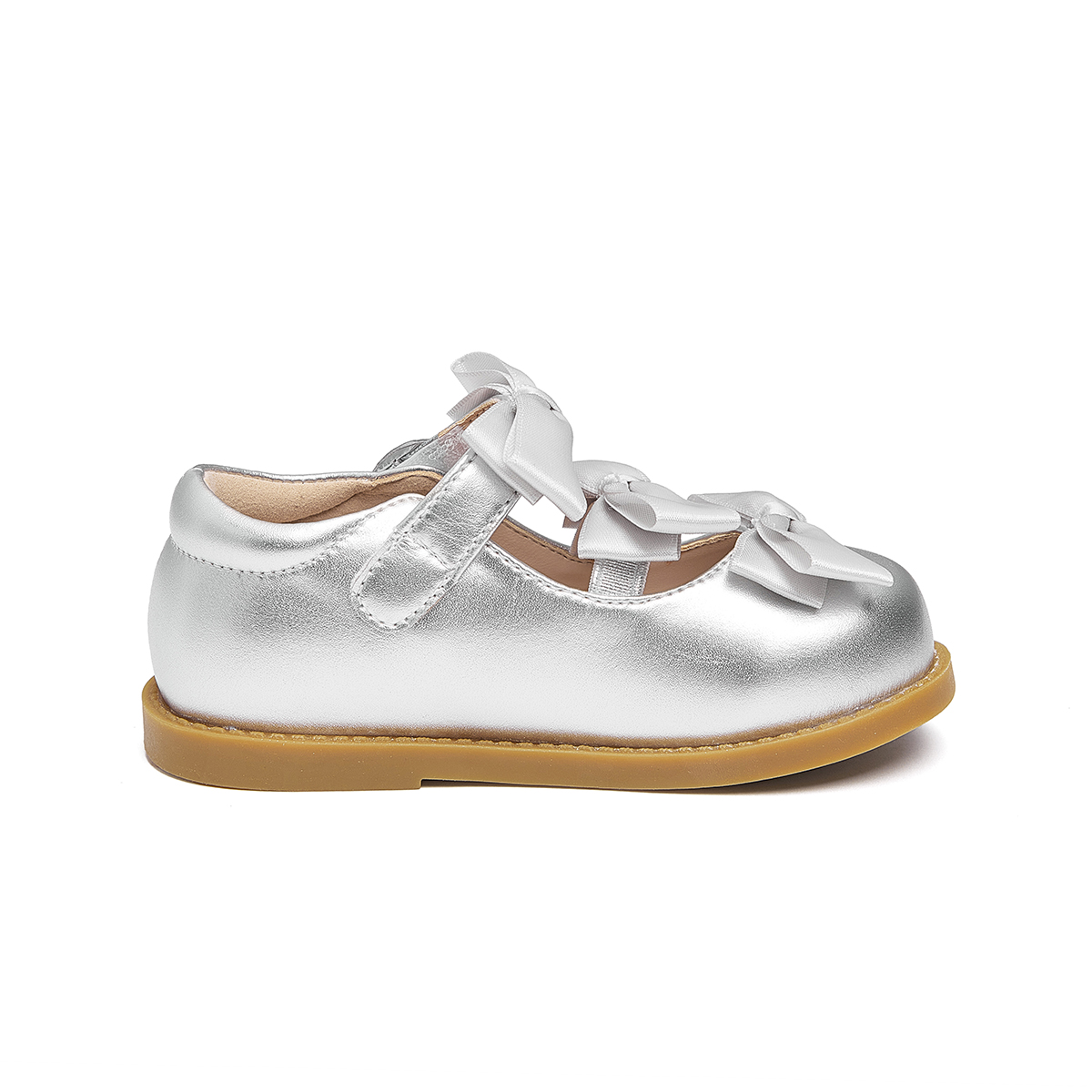 Детская кожаная обувь Princess Collection Breathable Balance Snoffy, серебряный — фото 2