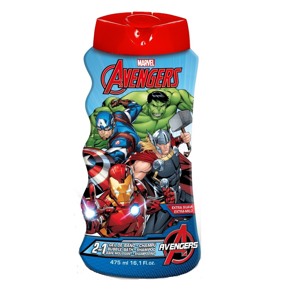 

Пена для ванны и шампунь в одном флаконе для детей avengers bubble bath - shampoo Dovanos Vaikams, 475 мл