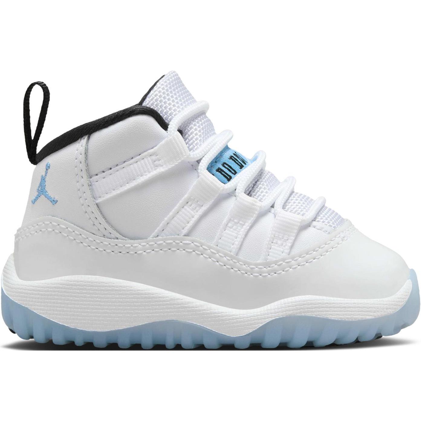 Jordan Air 11 нескользящие износостойкие высокие ботиночки для малышей white blue — фото 3