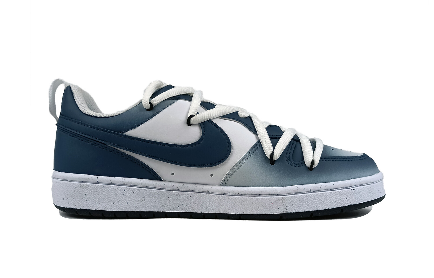 

Кроссовки Nike Court Borough Skateboarding Shoes Women's Low-top White, темно-синий
