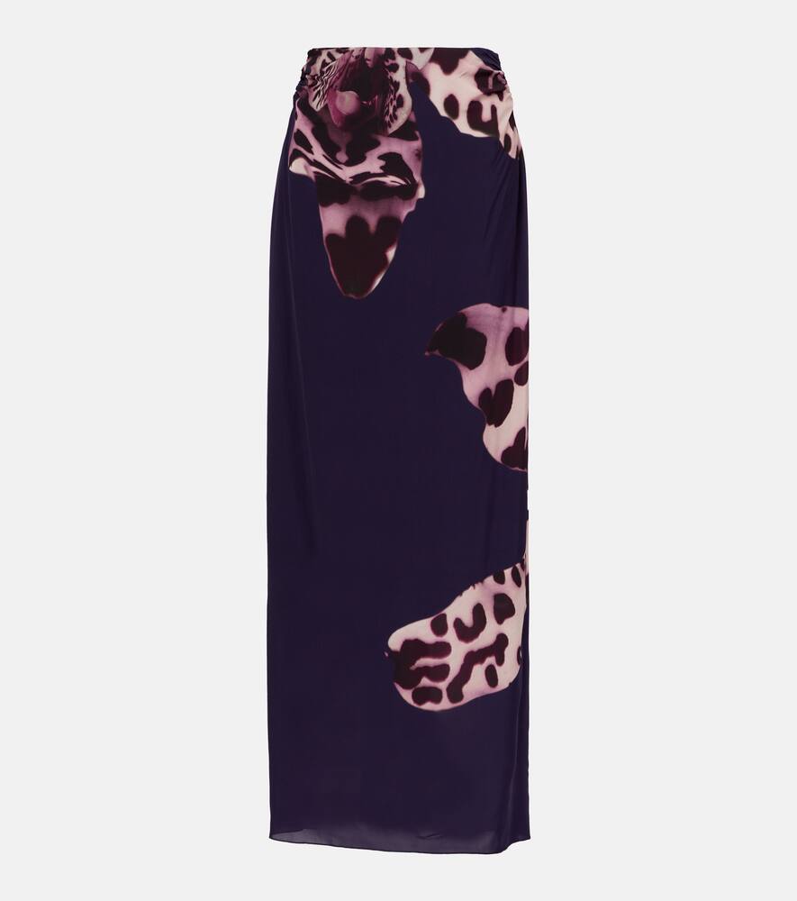 

Печатная макси-юбка Dries Van Noten, Navy