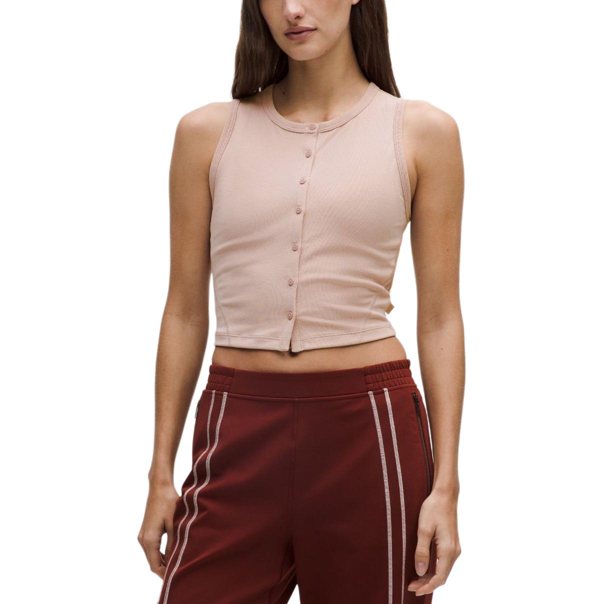 

Мягкий ребристый топ Women's Lululemon, adaptive розовый/adat