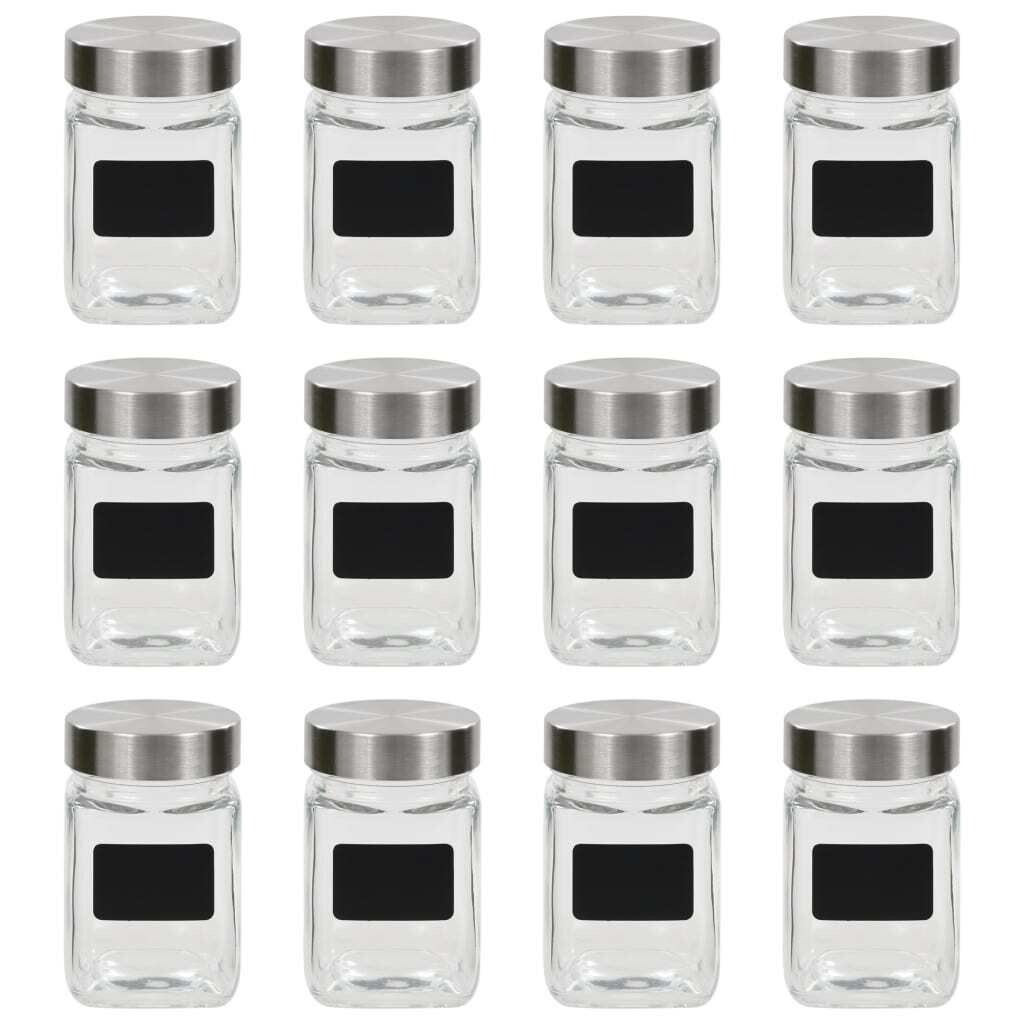 

Баночки для хранения с наклейками 12 шт. по 300 мл DKD HOME DECOR