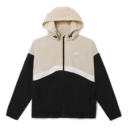 

Куртка men's colorblock zipper casual hooded jacket Vans, бежевый