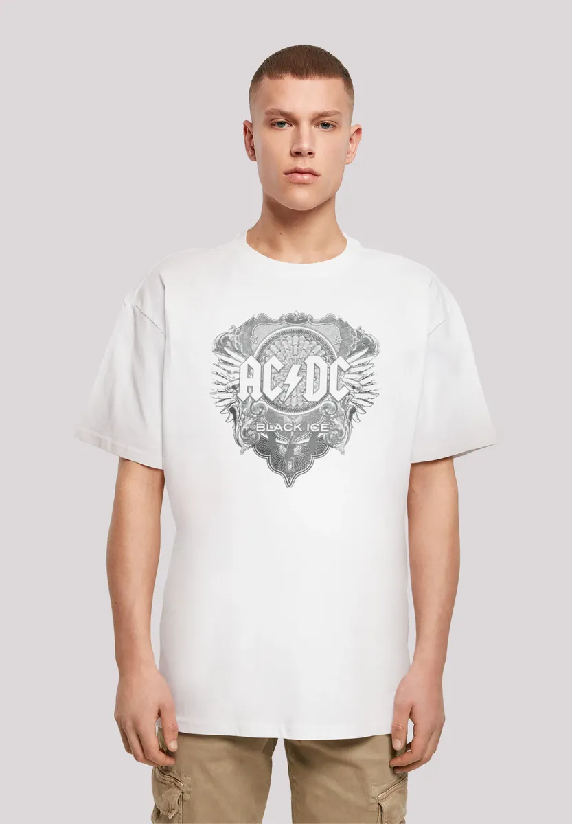 

Футболка F4NT4STIC "ACDC Rock Band Black Ice", принт, белый