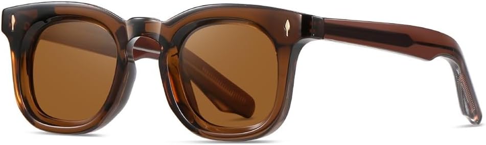 

Ретро мужские солнцезащитные очки с заклепками и поляризацией, женские солнцезащитные очки с защитой от УФ-излучения UV400, оправа Tr90, классические модные солнцезащитные очки с прозрачными линзами KTUCN, C2