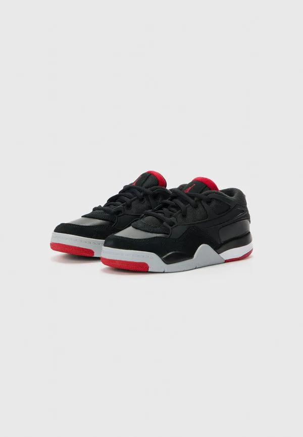 Унисекс низкие кроссовки jordan 4 Jordan, Black/Varsity Red/Wolf Grey/White — фото 2