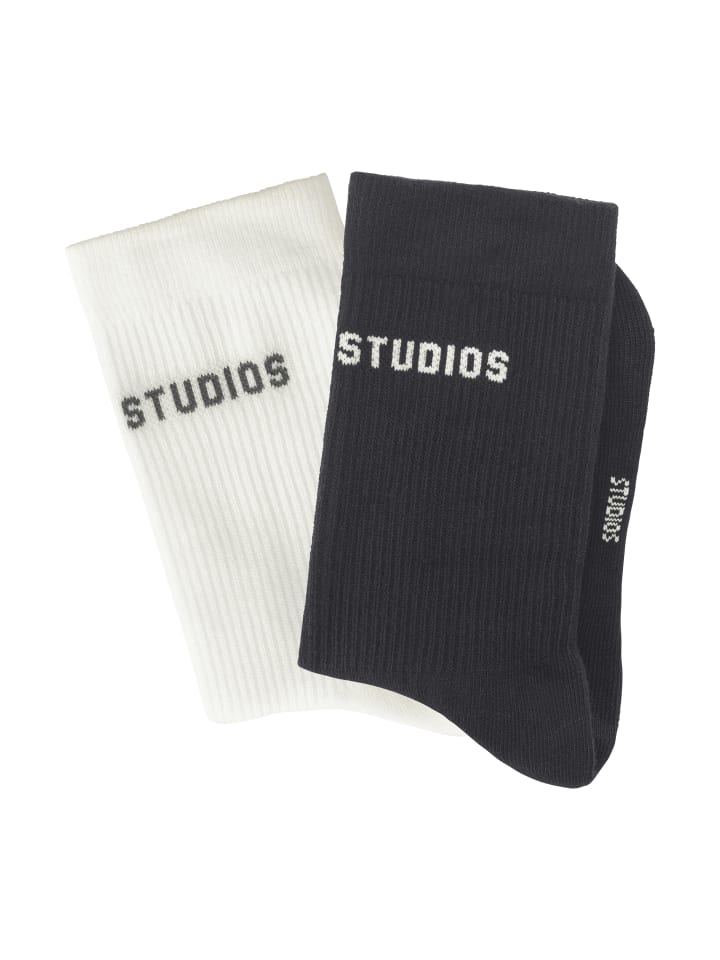 

Copenhagen Studios Теннисные носки: 1 шт. антрацитового цвета, 1 шт. кремового цвета