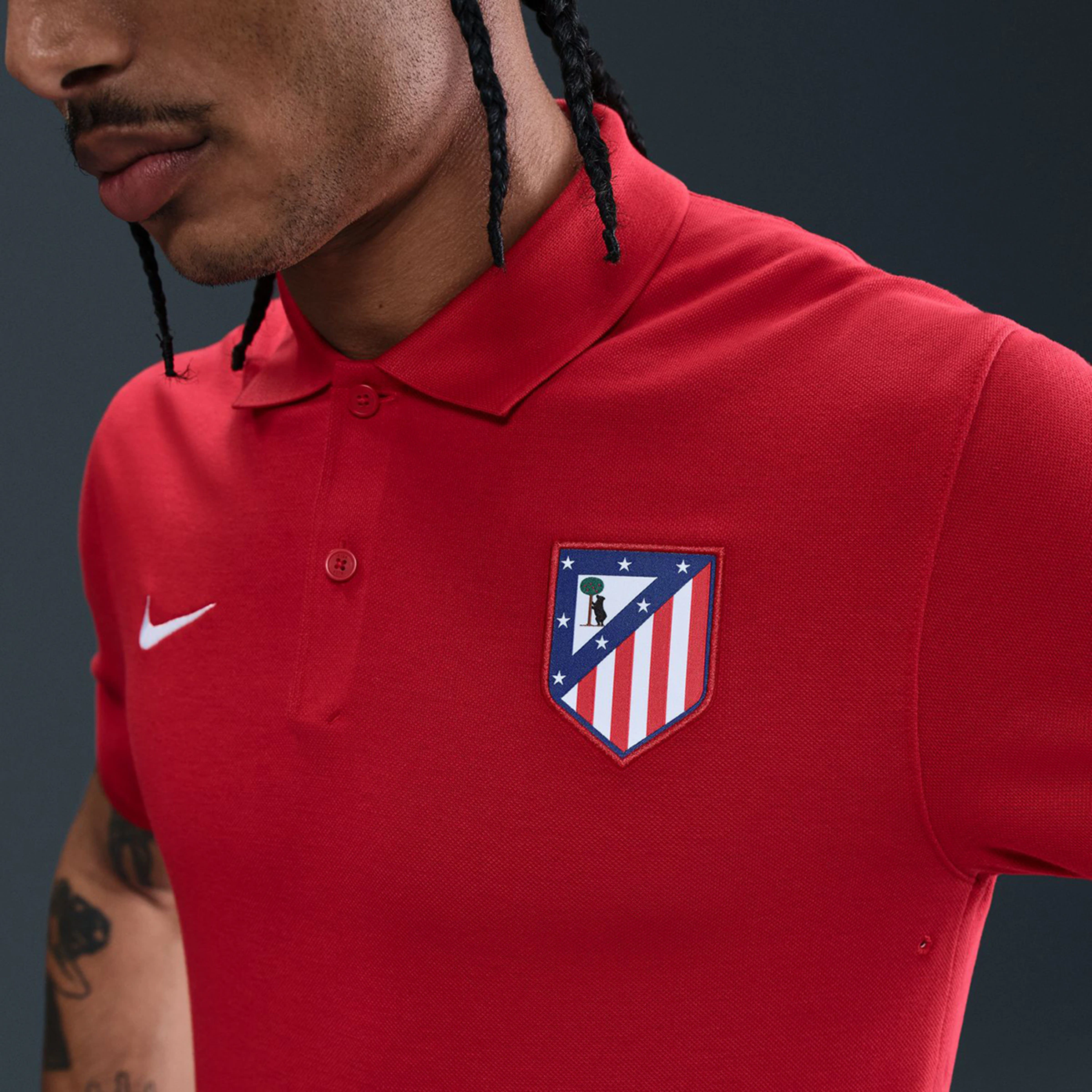 

Поло для мужчин The Nike Polo Club Atlético de Madrid 2.0 Nike, красный