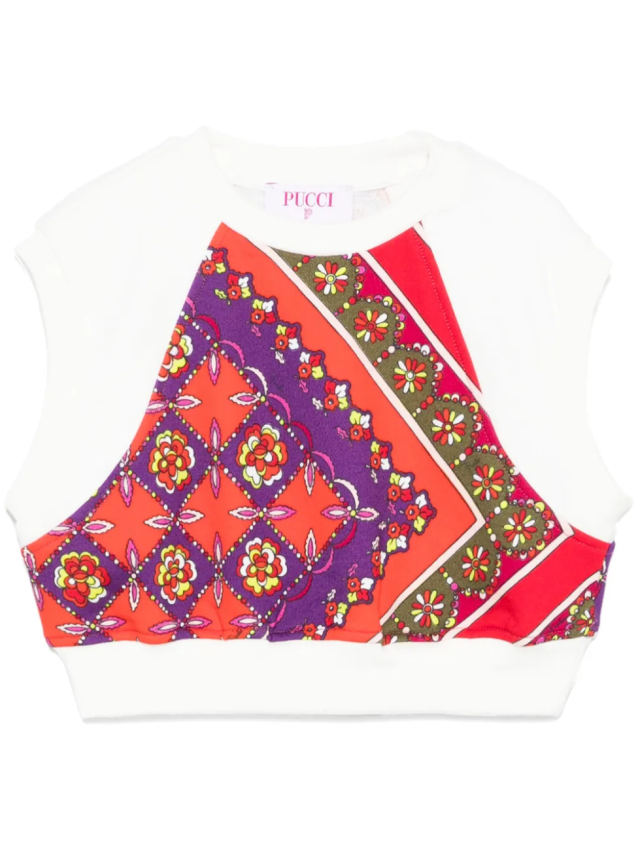 

Укороченный топ PUCCI Junior, белый