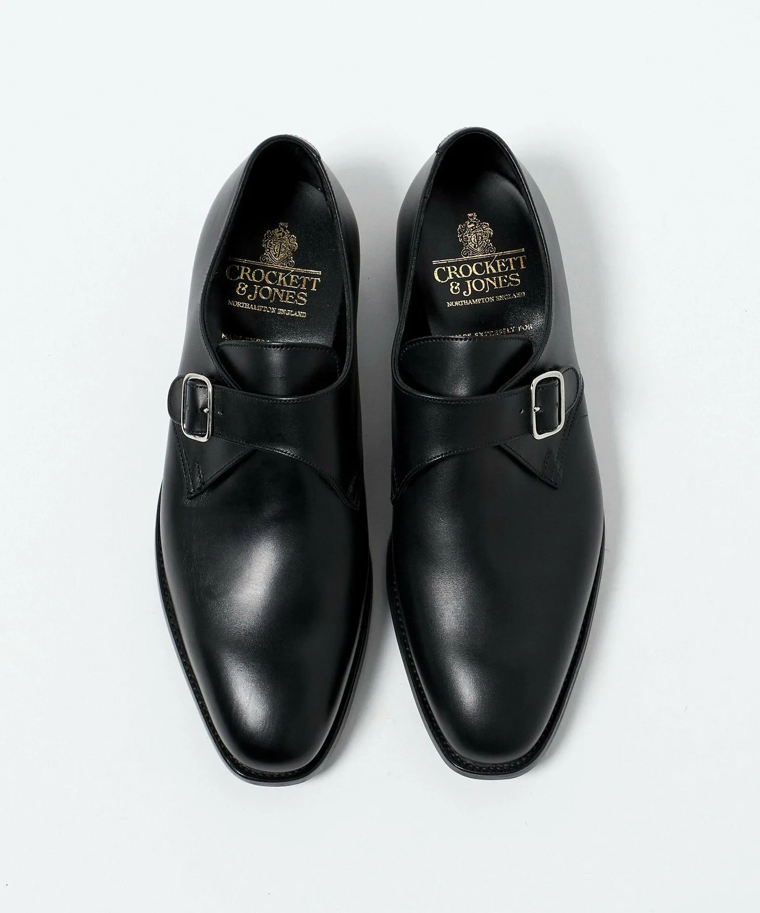 Туфли-монки CROCKETT & JONES COMPTON United Arrows, Black — фото 3