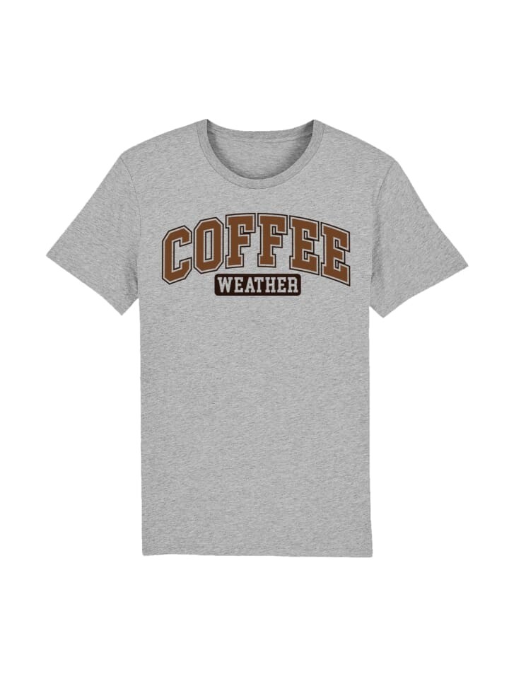 

Футболка F4NT4STIC T-Shirt Coffee Weather Winter Holiday Weihnachten, пятнистый серый