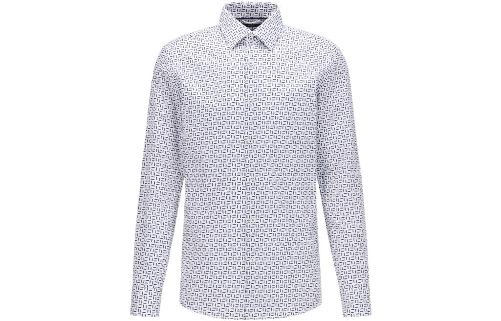 

Hugo Boss Мужская рубашка с белыми лацканами, средней высоты