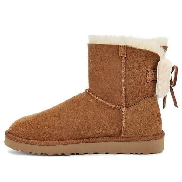 Кроссовки классические даббл бант мини Ugg, коричневый