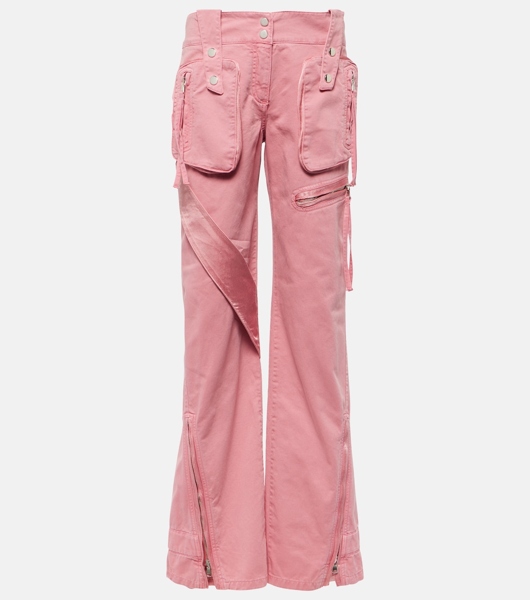 

Джинсы карго прямого кроя с низкой посадкой Blumarine, Bubblegum