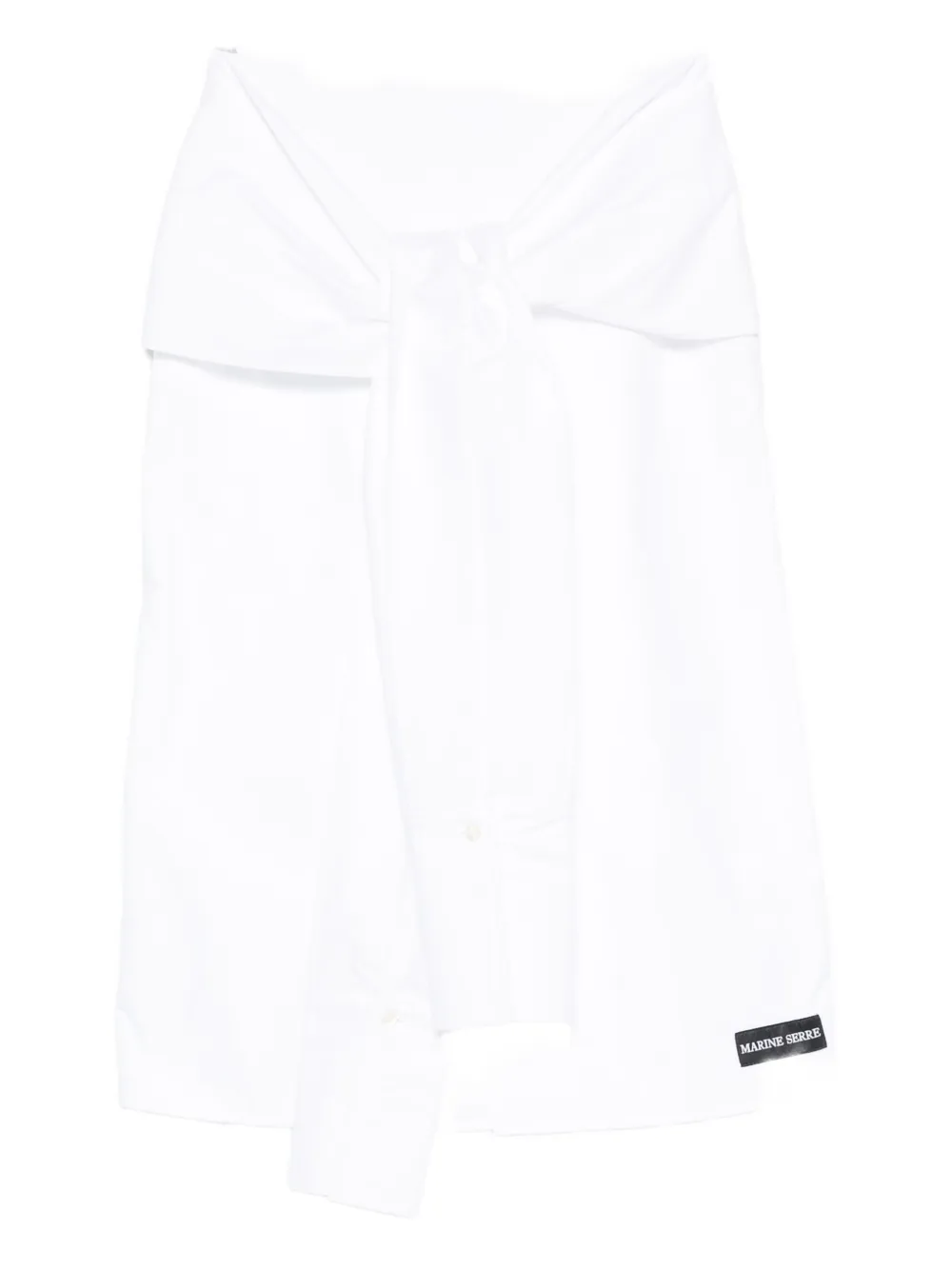 

Завернутая миди-юбка Marine Serre, белый