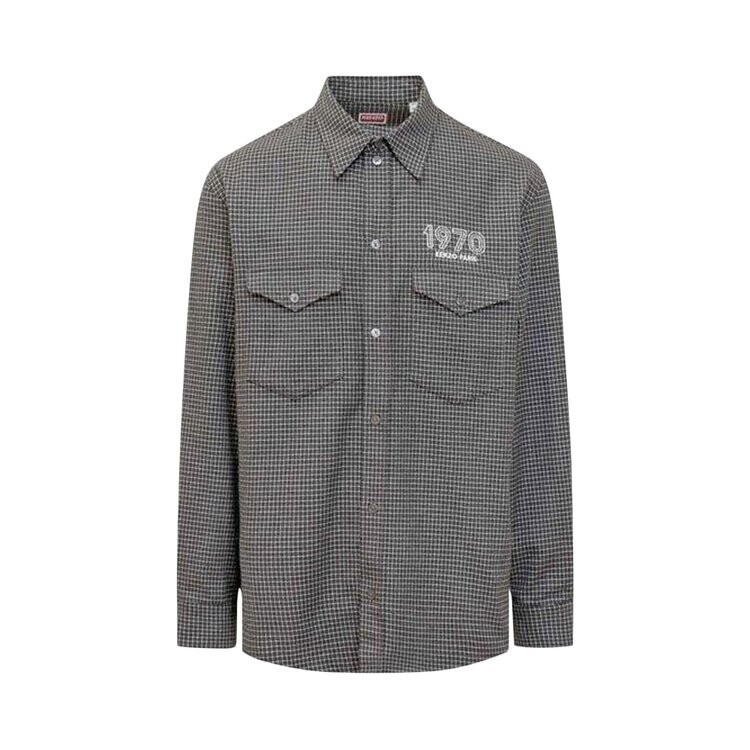 

Рубашка Kenzo Archive 1970 Military Shirt, цвет Stone Grey