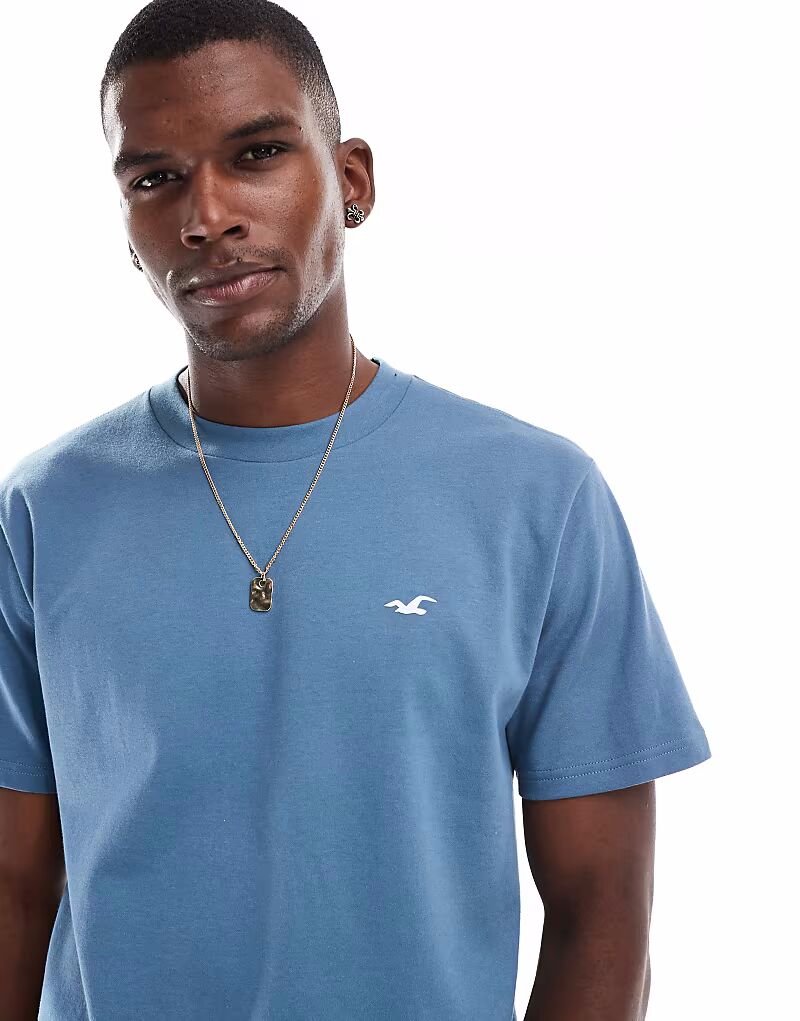 

Футболка свободного кроя Hollister Icon Cooling с контрастными швами в бирюзовом цвете