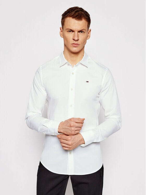 

Рубашка узкого кроя Tommy Jeans, белый
