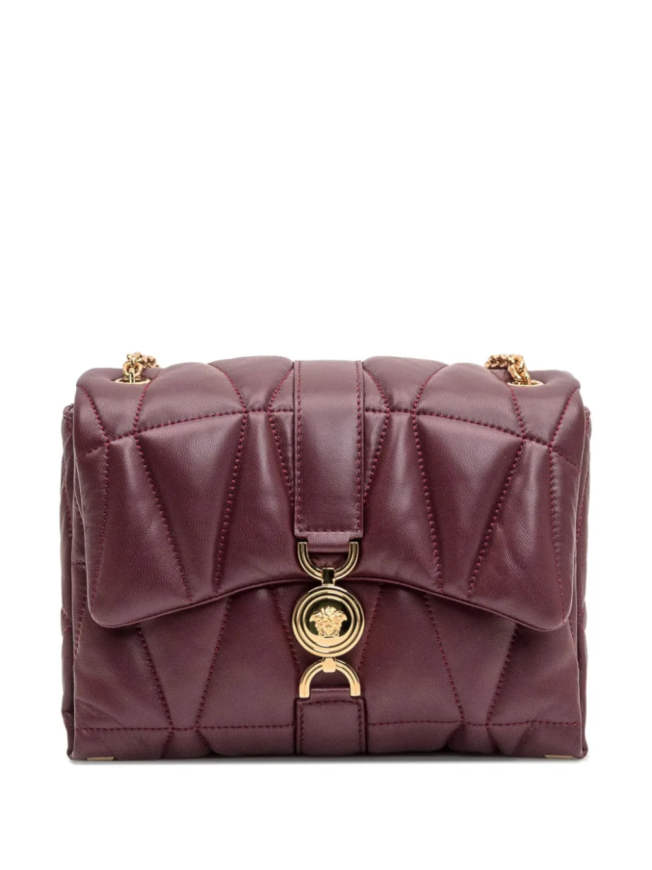 

Кожаная сумка через плечо Versace, красный