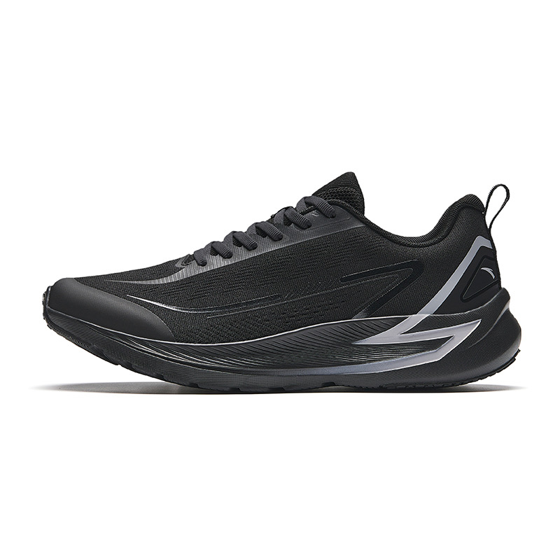 

Anta Амортизирующие противоскользящие кроссовки мужские низкие Black Gray, Basic Black/Jacquard Gray