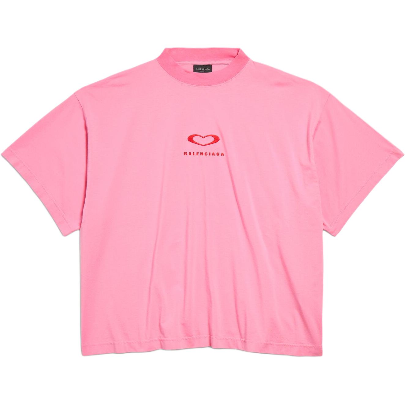 

Футболка с удлиненным плечом женская Balenciaga, розовый