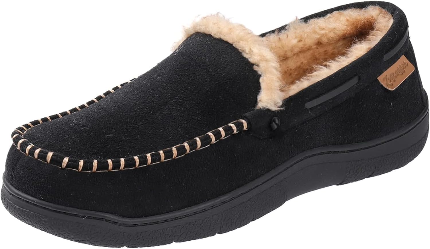 

Мокасины для мужчин Zigzagger с эффектом памяти, домашние тапочки, теплые лоферы для дома и улицы, черный