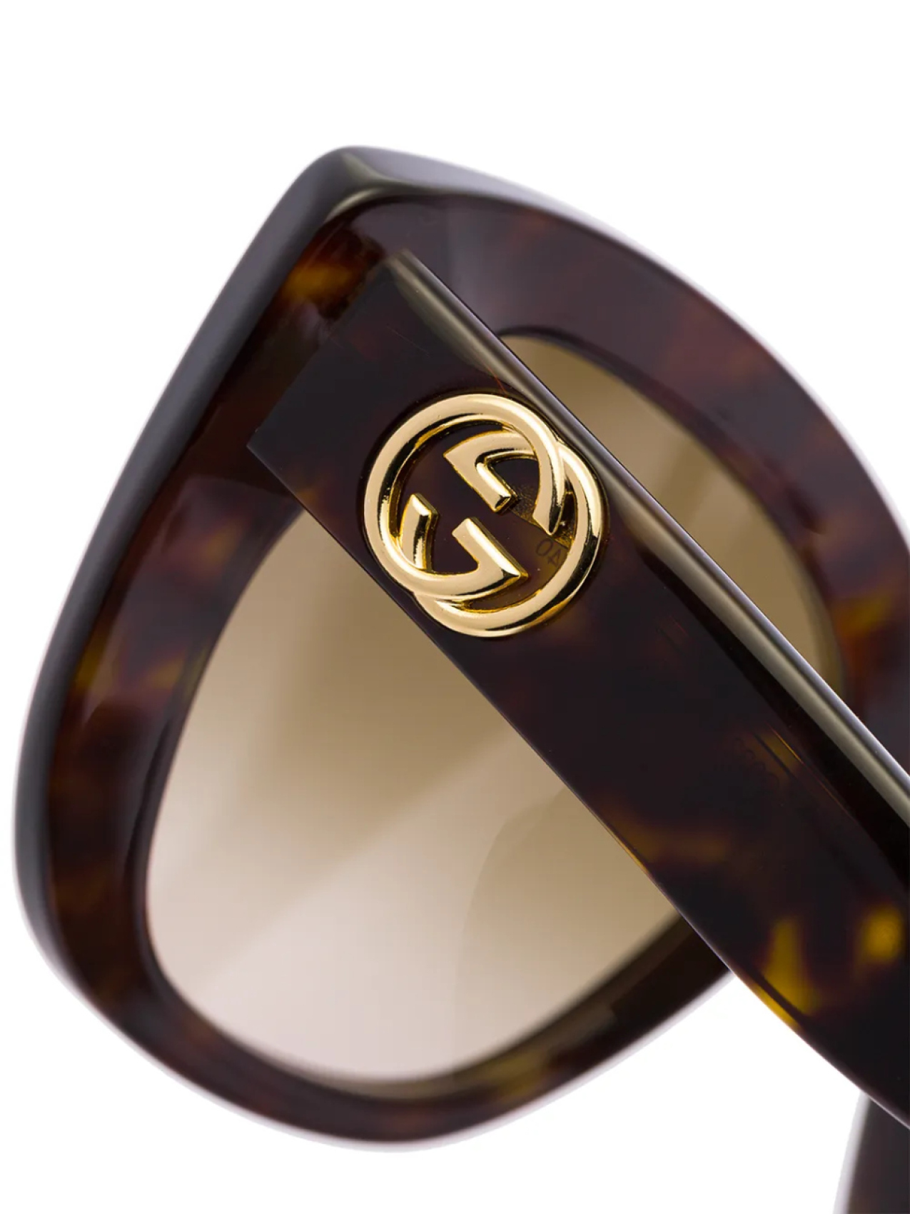 Gucci Eyewear солнцезащитные очки Havana в оправе 'кошачий глаз', коричневый — фото 2